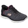 Slipper SKECHERS "SUMMITS DAZZLING HAZE", Damen, Gr. 38, schwarz (schwarz, meliert), Textil, sportlich, Schuhe, Slip Ins Sneaker, Freizeitschuh mit dezenten Kontrastdetails