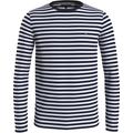 Rundhalsshirt TOMMY HILFIGER "STRETCH SLIM FIT LONG SLEEVE TEE" Gr. XXXL, blau (desert sky, white) Herren Shirts Langarm