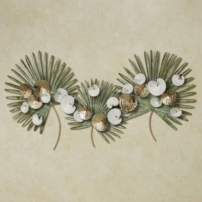 Fanned Array Wall Sculpture Green , Green