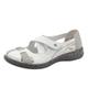 Slipper RIEKER Gr. 37, grau (weiß, grau) Damen Schuhe Rieker Spangenschuh, Schlupfschuh, Komfortschuh mit Klettverschluss Bestseller