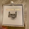 Michael Kors Jewelry | Michael Kors- Silver Tone Brass Heart Charm Ring | Color: Silver | Size: 7