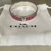 Coach Jewelry | Coach Floral Bangle Bracelet. Silver With Pink , Black And Red. New- Never Worn. | Color: Silver | Size: See Pictures For Measurements.