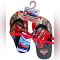 Disney Shoes | Cars Toddler Flip Flops | Color: Black/Red | Size: 9b