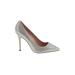 J.Crew Heels: Slip On Stilleto Cocktail Silver Shoes - Women's Size 6 - Closed Toe
