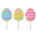 Glitzhome Set of 3 Easter Eggs Wooden Sign Yard Stakes