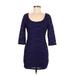 Forever 21 Casual Dress - Bodycon: Purple Jacquard Dresses - Women's Size Medium