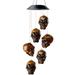 Jikolililili Solar Hall0ween Decor Solar Skull Wind Chimes Solar Hall0ween Garden Light Windchimes Garden Gift Hall0ween Skull for Garden Outdoor Wind Chime