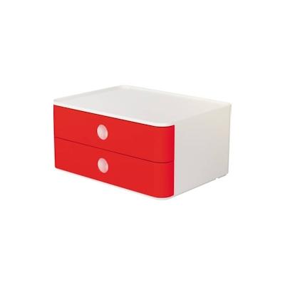 HAN Schubladenbox SMART-BOX 2 Laden weiß/rot