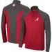 Men's Colosseum Crimson/Charcoal Alabama Crimson Tide Two Yutes Raglan Quarter-Zip Windshirt