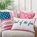 Washed Patriotic Outdoor Pillow - Star Print - Grandin Road