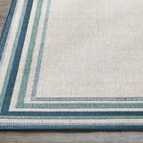 Bay Head Border Outdoor Rug - Tidepool, 5'3" X 7'6"Tidepool - Grandin Road