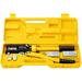 16 Ton Hydraulic Crimping Tool 6 AWG to 600 MCM Battery Cable Lug Terminal Wire Crimper Tool Kit w/ 11 Pairs of Dies