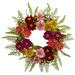 Nearly Natural Mixed Flower Wreath