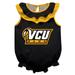 Girls Infant Black VCU Rams Sleeveless Ruffle Bodysuit