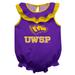 Girls Infant Purple Wisconsin-Stevens Point Pointers Sleeveless Ruffle Bodysuit