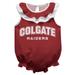 Girls Infant Maroon Colgate Raiders Sleeveless Ruffle Bodysuit