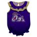 Girls Infant Purple James Madison Dukes Sleeveless Ruffle Bodysuit