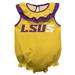 Girls Infant Gold LSU Shreveport Pilots Sleeveless Ruffle Bodysuit