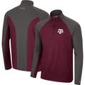 Men's Colosseum Maroon/Charcoal Texas A&M Aggies Two Yutes Raglan Quarter-Zip Windshirt