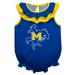 Girls Infant Royal McNeese State Cowboys Sleeveless Ruffle Bodysuit