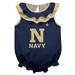 Girls Infant Navy Midshipmen Sleeveless Ruffle Bodysuit