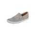 Extra Wide Width Men's Canvas Slip-On Shoes by KingSize in Grey (Size 16 EW) Loafers Shoes