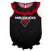 Girls Infant Black Nebraska Omaha Mavericks Sleeveless Ruffle Bodysuit