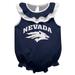 Girls Infant Navy Nevada Wolf Pack Sleeveless Ruffle Bodysuit