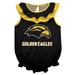 Girls Infant Black Southern Miss Golden Eagles Sleeveless Ruffle Bodysuit