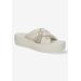 Extra Wide Width Women's Ned-Italy Sandals by Bella Vita in Bone (Size 7 1/2 WW)