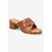 Wide Width Women's Chi-Italy Sandals by Bella Vita in Whiskey Leather (Size 9 W)