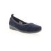 Wide Width Women's Yen Flat by Propet in Navy (Size 8 W)