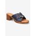 Extra Wide Width Women's Chi-Italy Sandals by Bella Vita in Navy Leather (Size 9 1/2 WW)