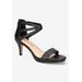 Extra Wide Width Women's Everly Sandals by Bella Vita in Black Leather (Size 9 WW)