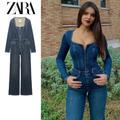 Zara Pants & Jumpsuits | Blogger's Fave! Zara Denim Trf Jumpsuit Nwt | Color: Blue | Size: M