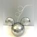 Disney Dining | Disney- Mickey Mouse Park Disco Ear Plastic Cup W/Curly Straw, Pre-Owned | Color: Silver | Size: Os