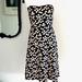 J. Crew Dresses | J.Crew 100% Silk Black With Pink & Tan Abstract Pattern Strapless Dress Nwt | Color: Black/Pink/Tan | Size: 4