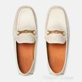 Gucci Shoes | New Gucci Men's Loafer 7g / Us 7.5 Interlocking G Horsebit Leather Moccasin Shoe | Color: Gold/White | Size: 7.5