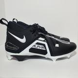 Nike Shoes | Nike Alpha Menace Pro 3 Mid Football Cleats Men's Black Size 12 Ct6649-001 | Color: Black/White | Size: 12