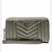 Michael Kors Bags | Michael Kors Wristlet Jet Set Charm Anthracite Silver Leather Wallet | Color: Gray/Silver | Size: Os