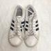 Adidas Shoes | Adidas Men’s Leather Cloud Foam Sneakers Size 7.5 | Color: Black/White | Size: 7.5