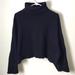 American Eagle Outfitters Tops | American Eagle Amazingly Soft Small Women's Crop Top Sweater | Color: Black | Size: S