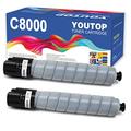 YOUTOP Remanufactured Versalink C8000 Toner Cartridge (106R04053 106R04050 106R04051 106R04052) Replacement for Xerox VersaLink C8000 Printer.… (c8000 2bk)