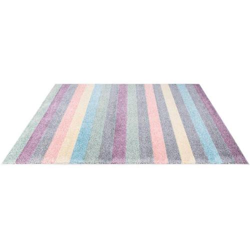 Teppich CARPET CITY ""YOUNG955"" Teppiche Gr. B: 160cm, 11mm, L: 230cm, bunt Bunter Kinderteppich mit Streifen-Muster