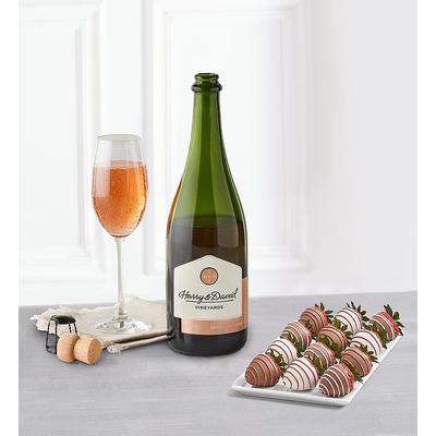 Gourmet Drizzled Strawberries And Sparkling Rosé, Family Item Food Gourmet Candy Confections Coated Fruits Nuts, Gifts by Harry & David