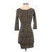 Forever 21 Casual Dress: Tan Leopard Print Dresses - Women's Size Small