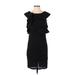 Donna Ricco Casual Dress - Shift: Gray Print Dresses - Women's Size 4