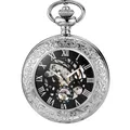 Seton-Montres de poche Steampunk pour hommes et femmes Modules mécaniques automatiques Argent