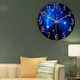 Horloge murale en verre au design moderne lumière de paysage art coloré de luxe horloges