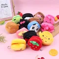 Coin Purse Cartoon Zipper Plush Three-dimensional Coin Purse Earphone Bag Wallet Bag Key Holder For